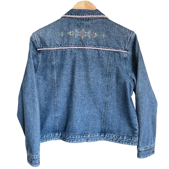Pendleton Women's Beaded Denim Jacket, Size Petite Large - Picture 2 of 16